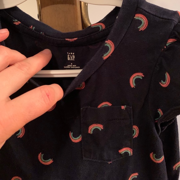 Baby Gap 4 Year Navy and Rainbow Dress - Picture 3 of 3